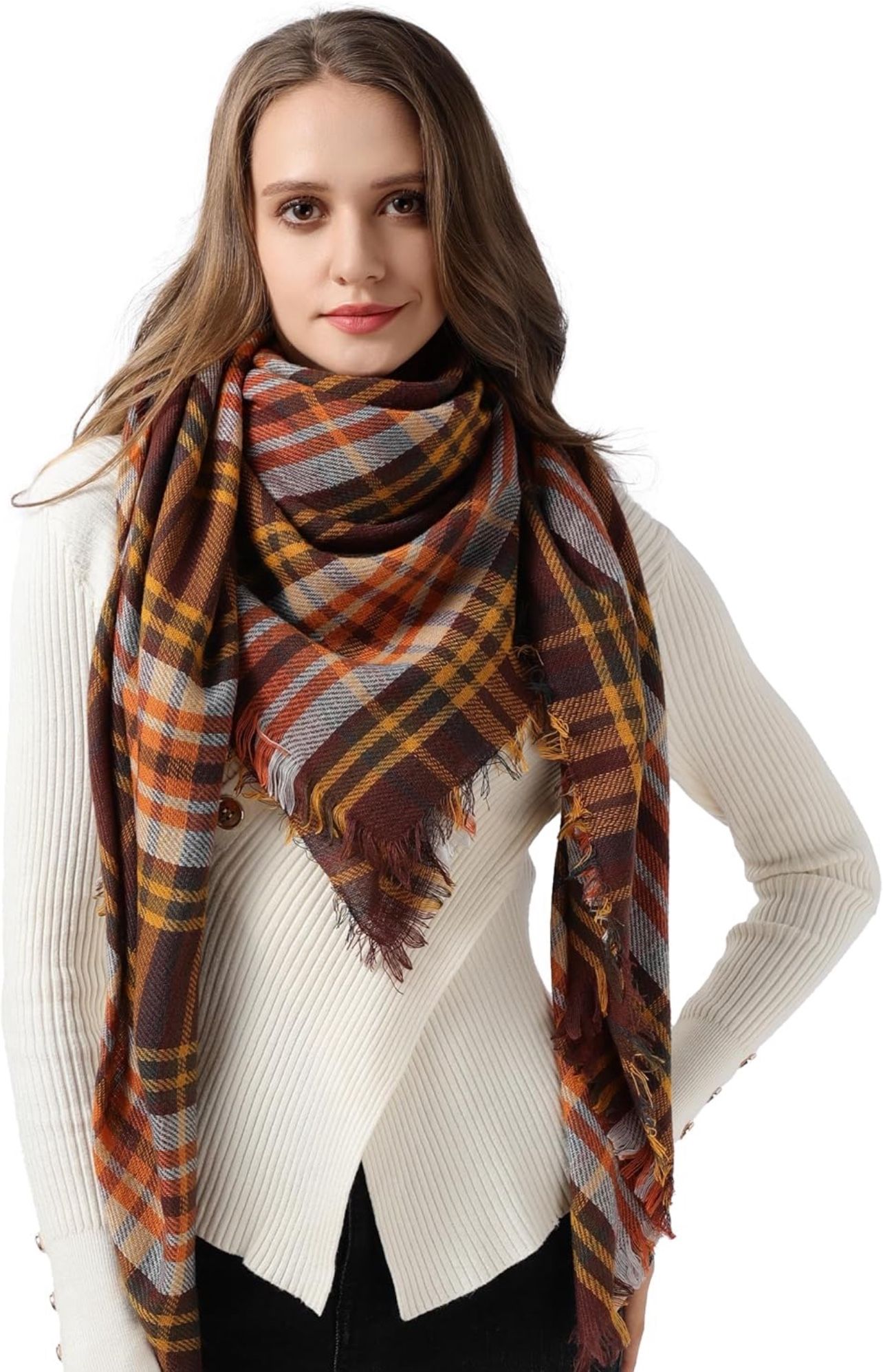 Scarfs for Women - Scarves for Women Winter Warm, 55" x 55", Large Soft Blanket Scarf Women Scarf Wrap Shawl