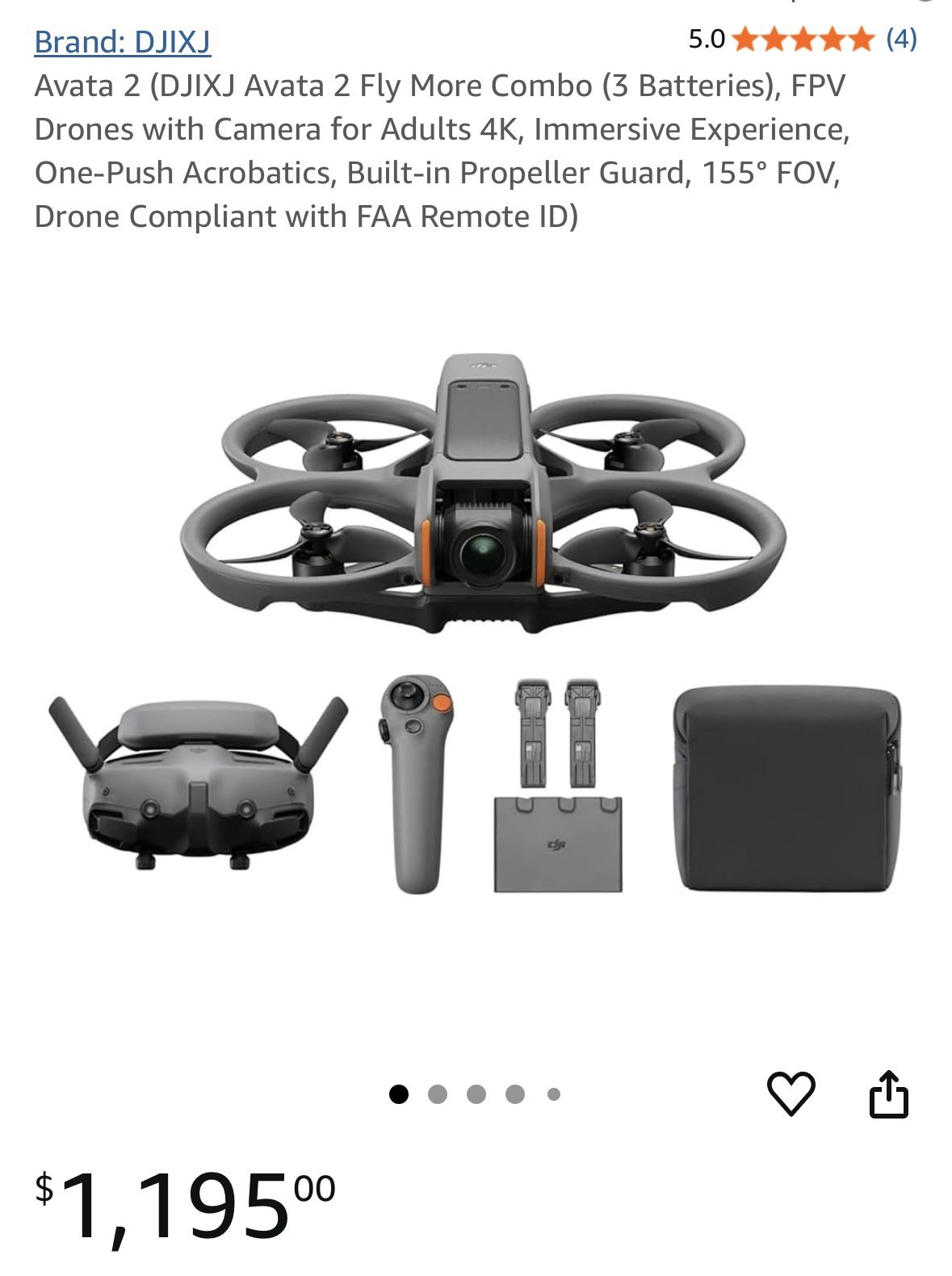 DJI Avata 2 Fly More Combo - Price drop to $800