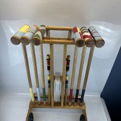 Hearth & Hand with Magnolia Croquet Lawn Game Set – Outdoor Play (No Balls)