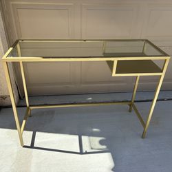 Gold Glass Desk