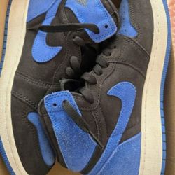 Boys Nike Jordan Air Jordan 1 Retro High OG Black/Royal Blue-White-Royal Blue