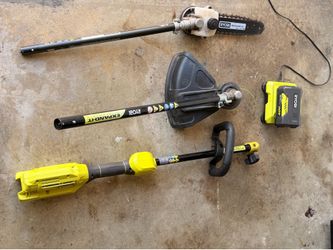 Ryobi 40V String Trimmer & Pole Saw Combo w/ Battery & Charger