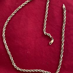 32 Gram Gold Rope 14 Karat 20”