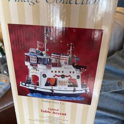Le max Village Collection  Ferry boat Collectible  8 Lbs