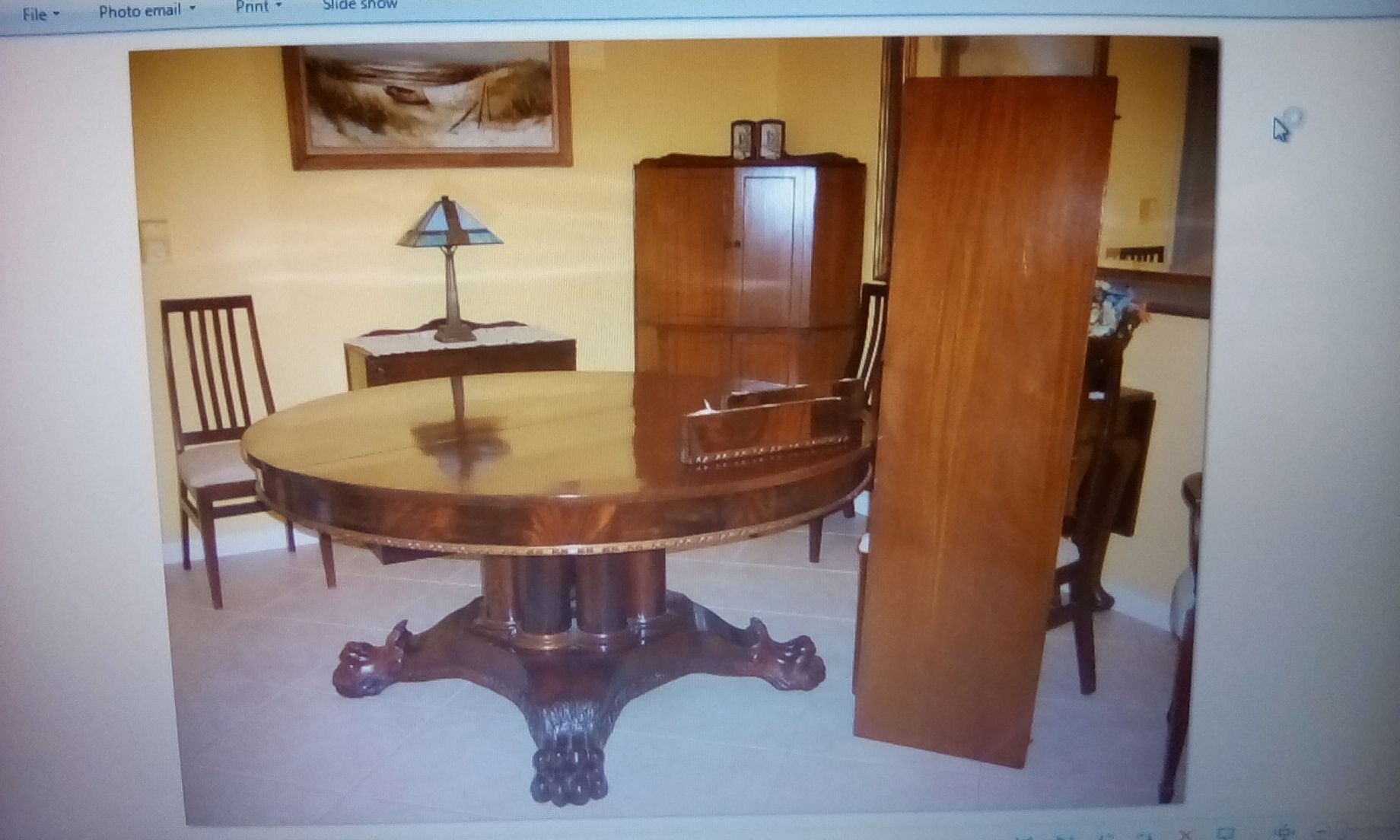 Solid mahogany 60" table