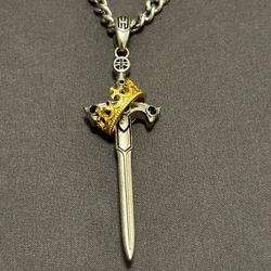 Sword & Crown Pendant