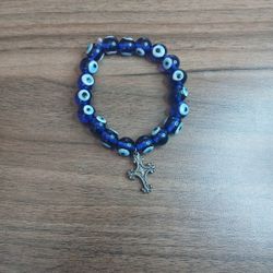 Eye And Cross Beaded Bracelets 