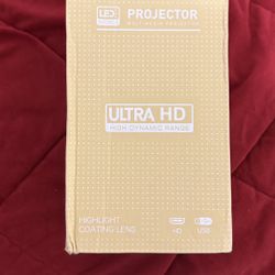 Portable Projector, 2.4/5G WiFi Smart Projector, 360° 4K HD LED, BT BT 200 Inch Screen, Built-in speaker, Home Video Projector