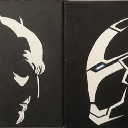 One Of One Batman Vs Iron man Canvas Painting 