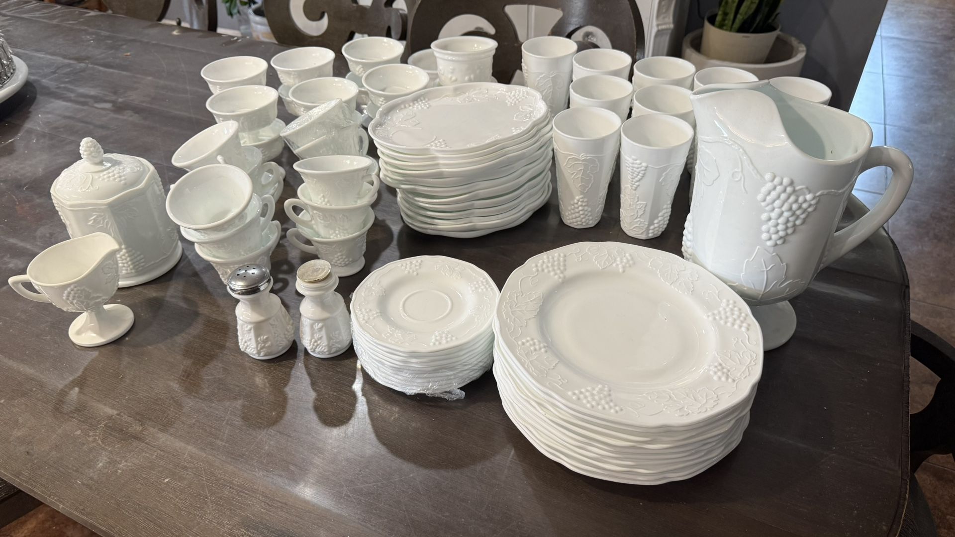 Milk Glass China Set 