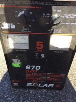 Solar 670 fleet charger/starter