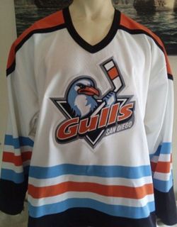 Vintage San Diego Gulls IHL White Throwback Hockey jersey Men Large
