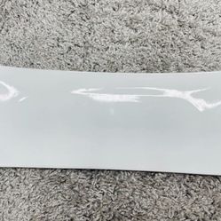 Simple Dining Ceramic White Concaved Rectangle Platter Serving Plate 14"X6"