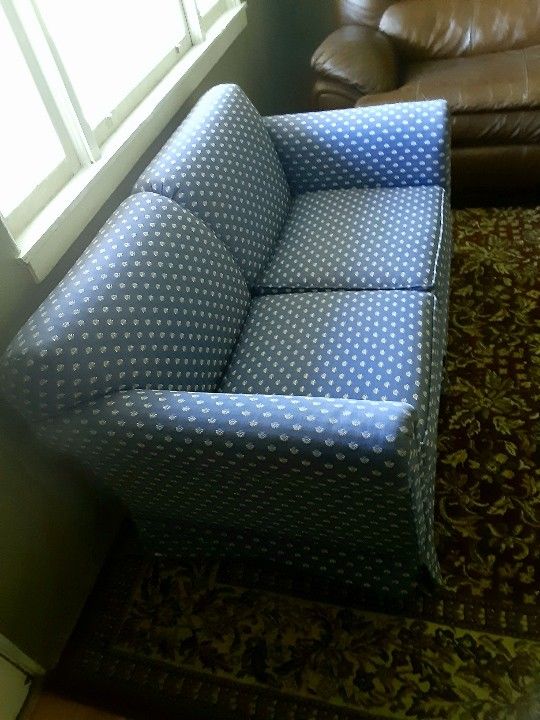 Blue Pattern Loveseat