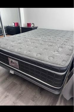 Full Size Mattress + Box Spring + Metal Frame
