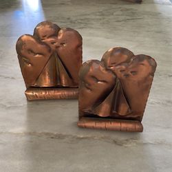 Vintage Gregorian Copper Sailboat Bookends