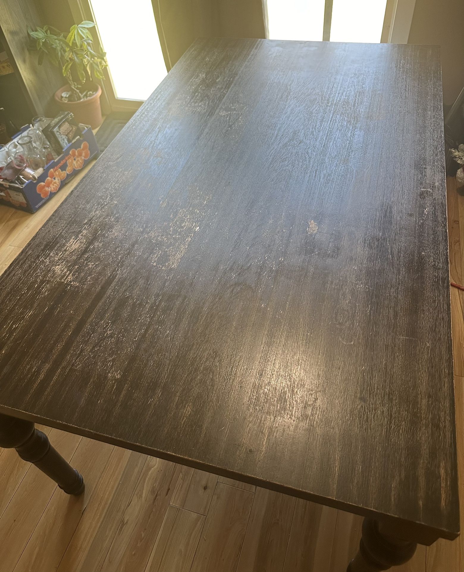 Table & 4 tuffed chairs with Bench