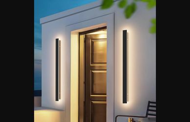 Coinmit 2-Pack 31.5" Outdoor LED Wall Lights 24W 3000K Black (Open Box)