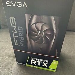 EVGA GeForce RTX 3080 FTW3 ULTRA HYBRID 10GB GDDR6X Graphic Card - Sealed!

