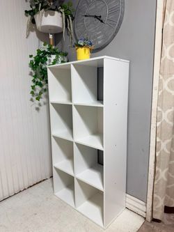 White book shelf