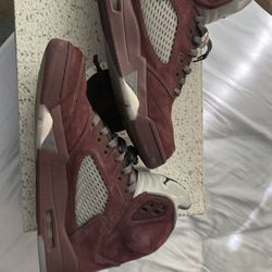 Jordan 5s Burgandy 
