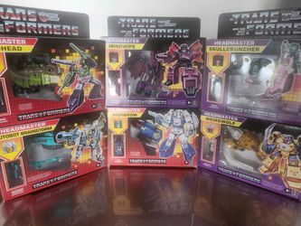 Transformers Retro Headmasters G1 Style – 6 Figure Lot – New Sealed