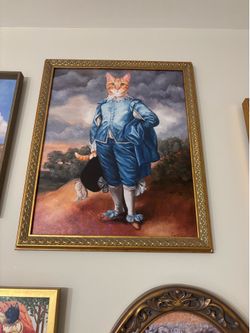 Renaissance Cat Portrait