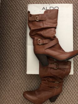 Aldo brown leather boots size 9 women