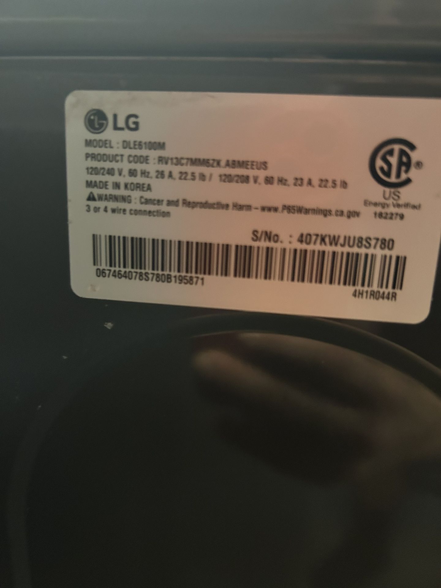 LG Washer And Dryer Set Smoke Grey