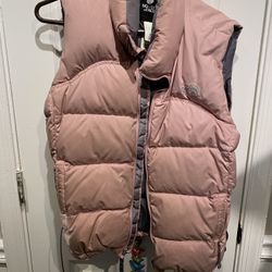 Ladies Size Medium The North Face Light Pink Goose Down Vest