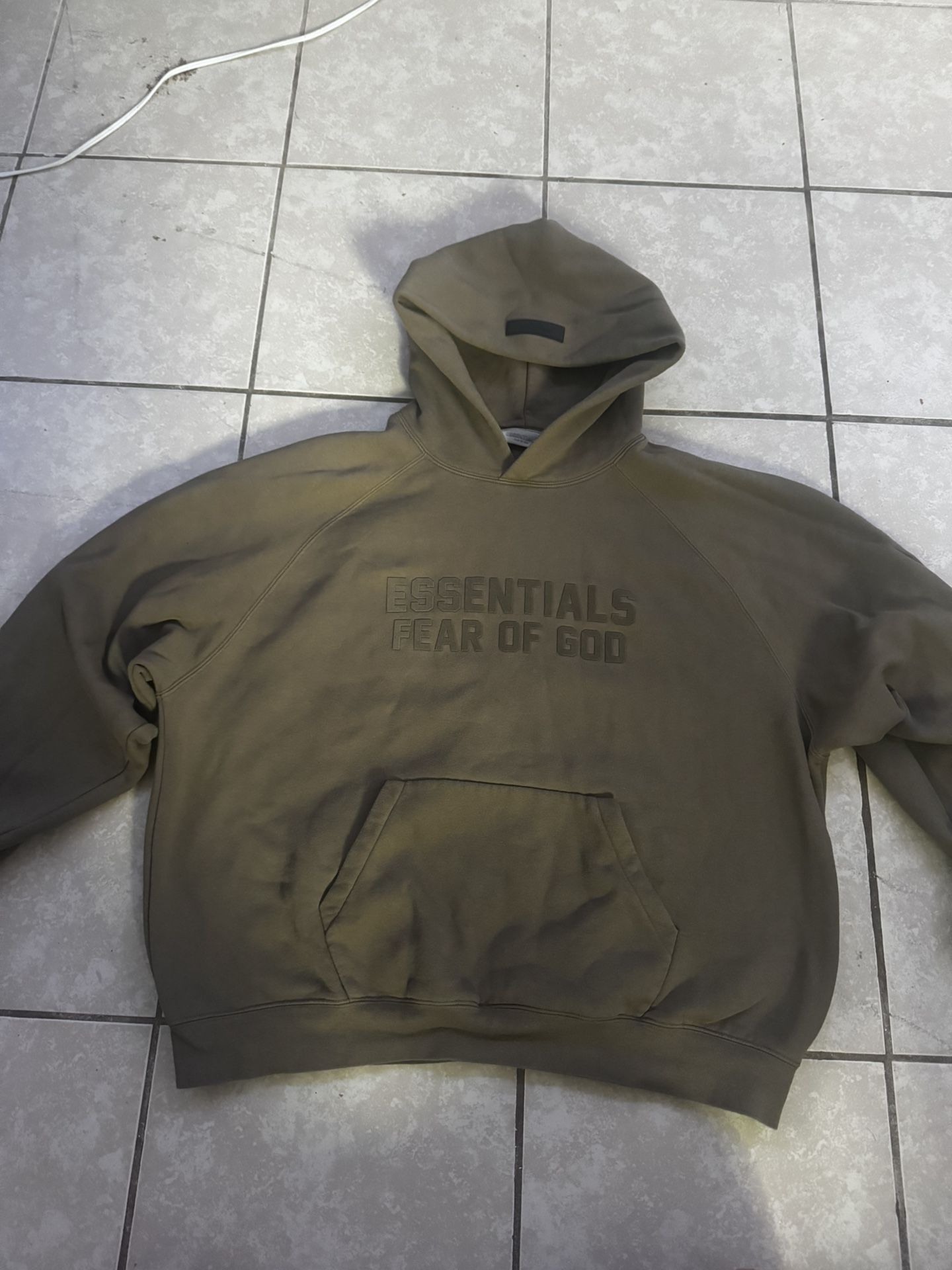 Fear of God Essentials Brown Hoodie – XL