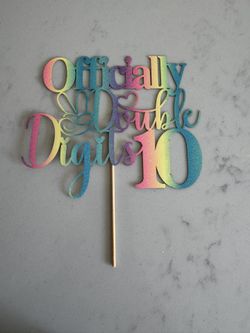 Cake Topper For 10th Birthday 