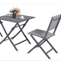 3-Piece Patio Table and Chairs Set - Small Spaces

