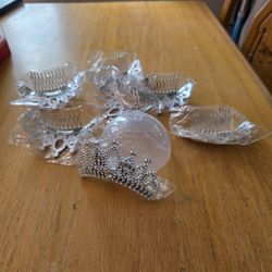 Dance / Party Accessories - NEW Set of Seven Hair Comb Tiaras - Princess Dress Up