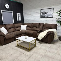 Brown couches