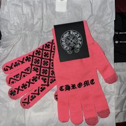Chrome Hearts Pink Work Gloves 