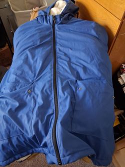 Blue Winter Jacket with Sherpa Lining