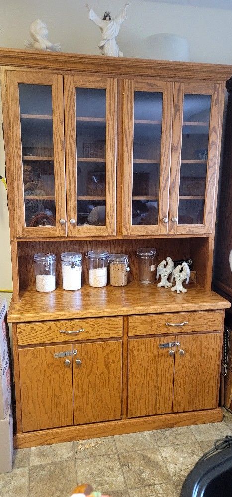Double Oak Hutch