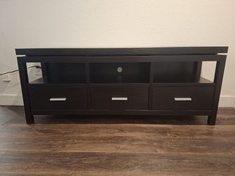 60" Dark Wood TV Stand / Media Console with 3 Drawers