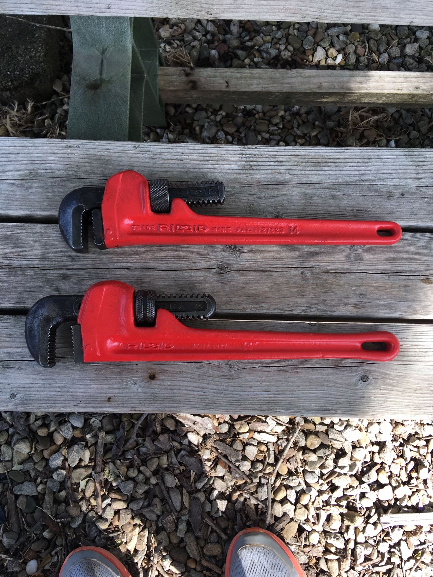 Ridgid pipe wrenches $20 each