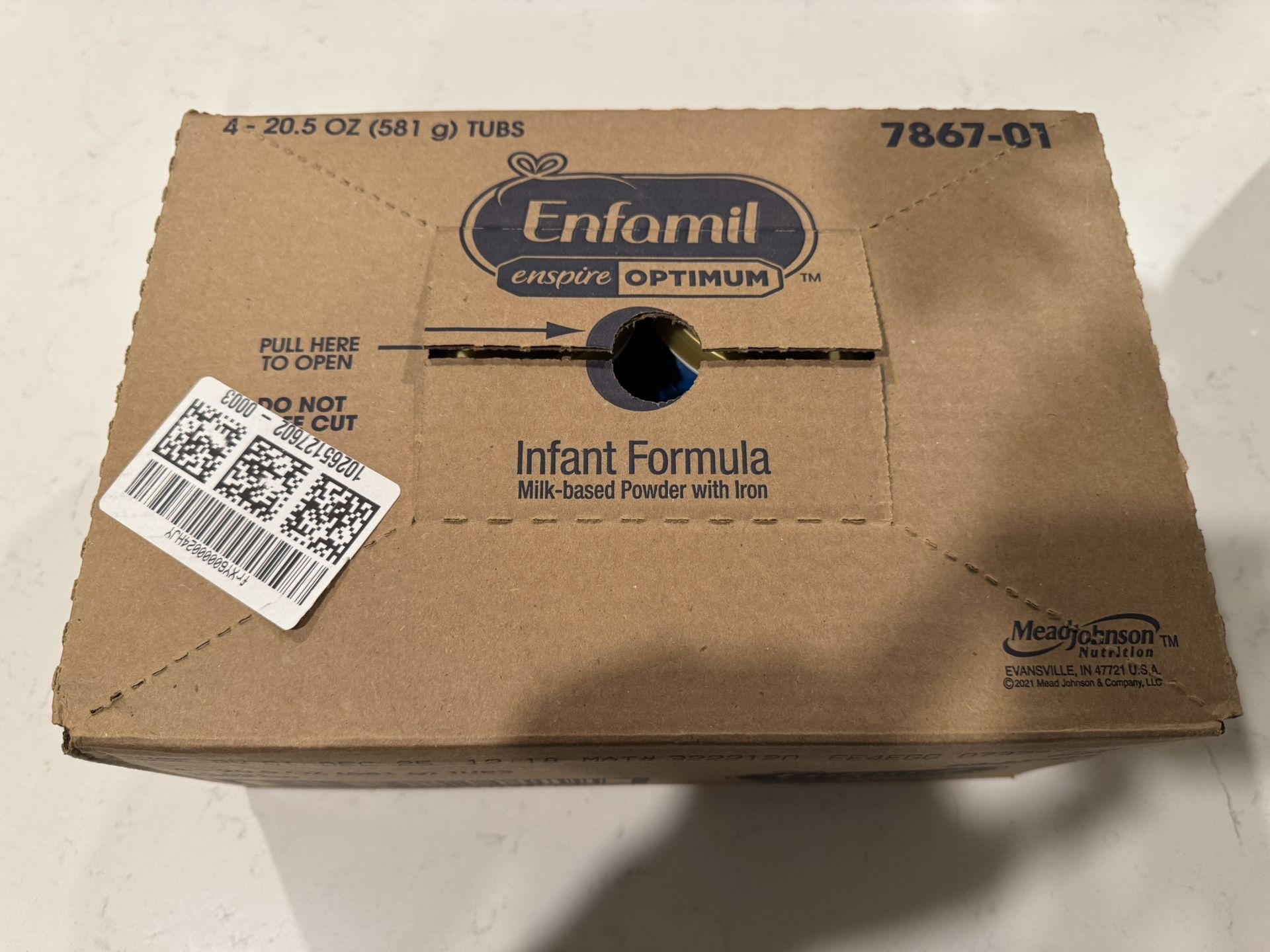 Enfamil Enspire Optimum Infant Formula four 20.5oz cases