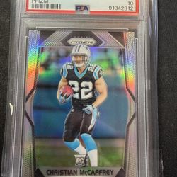 2017 Panini Prism Christian McCaffrey PSA 10 249 Rookie Gem Mint