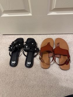 Two Pairs of Women's Summer Sandals size 8.5
