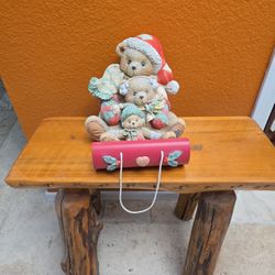 Cherished Teddies Christmas Sleigh 3 Bears Large Vintage 912993 Theodore Samantha Tyler