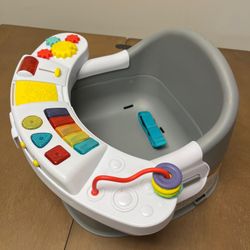 Toddler Booster Seat for Dining Table or Kitchen Chair, Baby Activity Center & Snack Tray, Teal