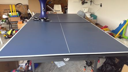 STIGA 15mm ping pong table with Joola Robot serve
