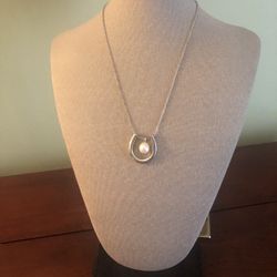 Sterling Silver Pearl Necklace 