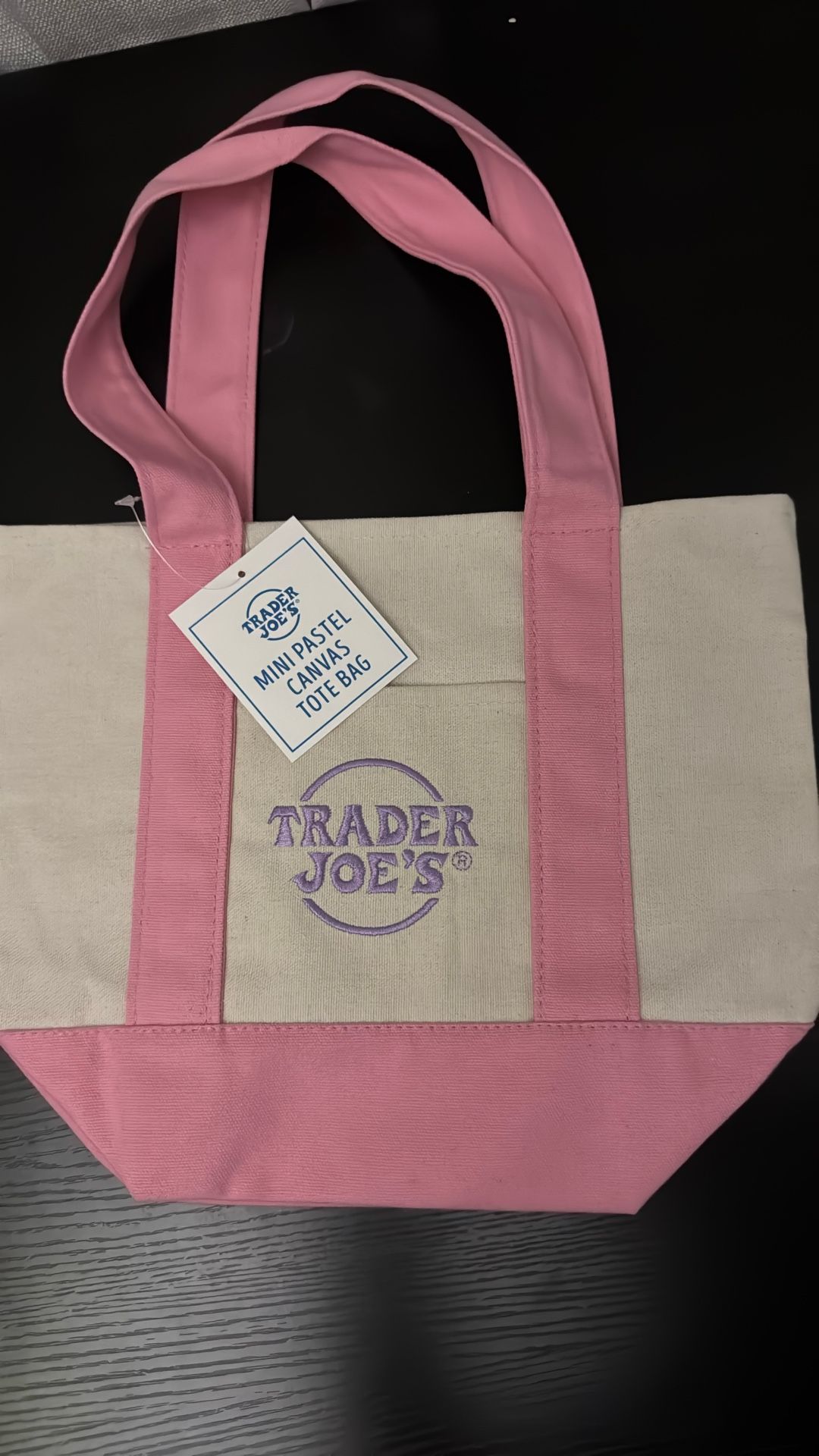 Pink Trader Joes Canvas Tote Bag