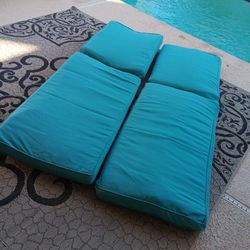 (2) Teal Pool Lounge Cushions - NEW