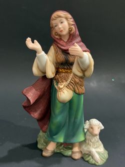 Thomas Kinkade Hawthorne Village Nativity Tending the Flock Figurine 2002